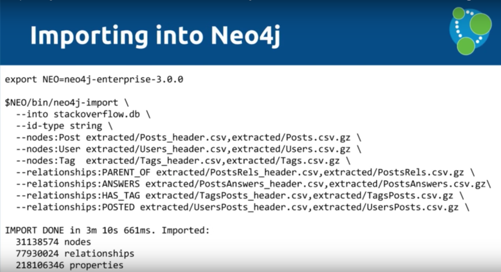 A data import example for Neo4j 3.0
