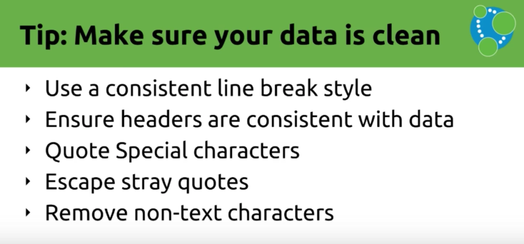Data import tip: Make sure your data is clean