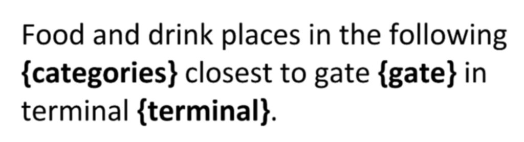 The parameters for a food and drink real-time recommendation engine