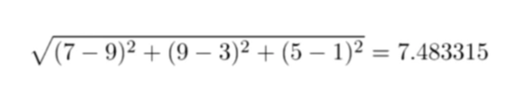 A similarity metric for user vector distance