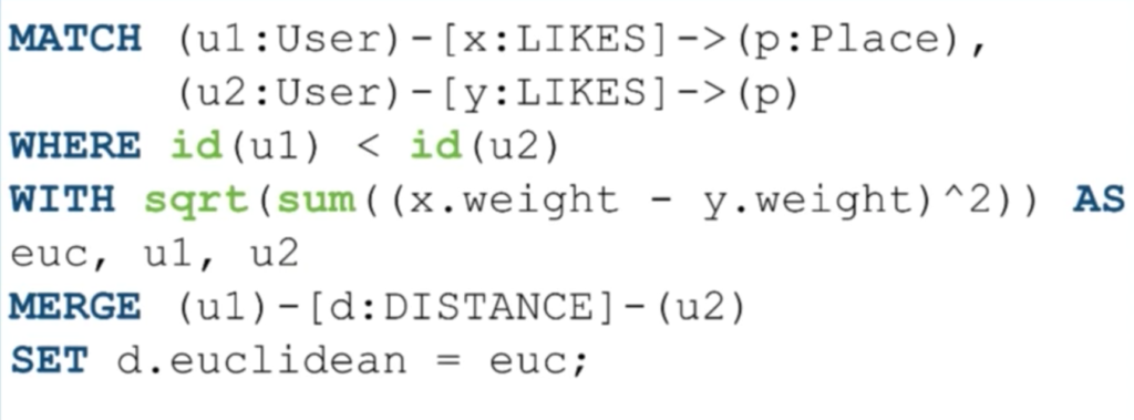 Calculating user Euclidean distance for a similarity recommendation engine