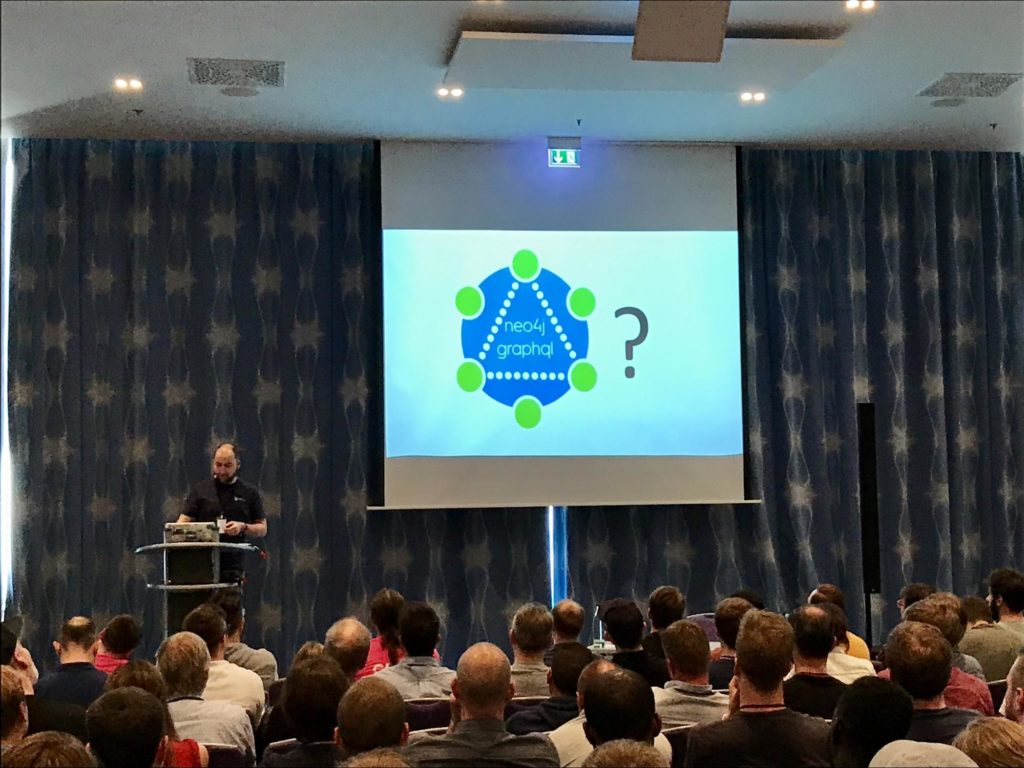 Michael Hunger from Neo4j presenting at the GraphQL Europe conference