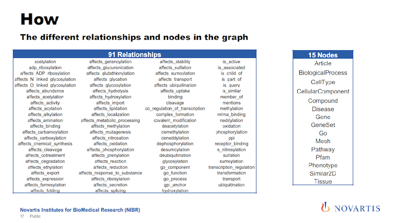 Relationship nodes in the graph.