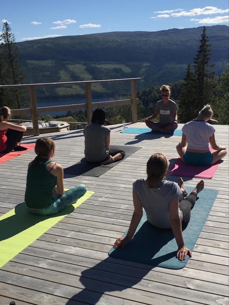 Pink Programming yoga session in Sweden.