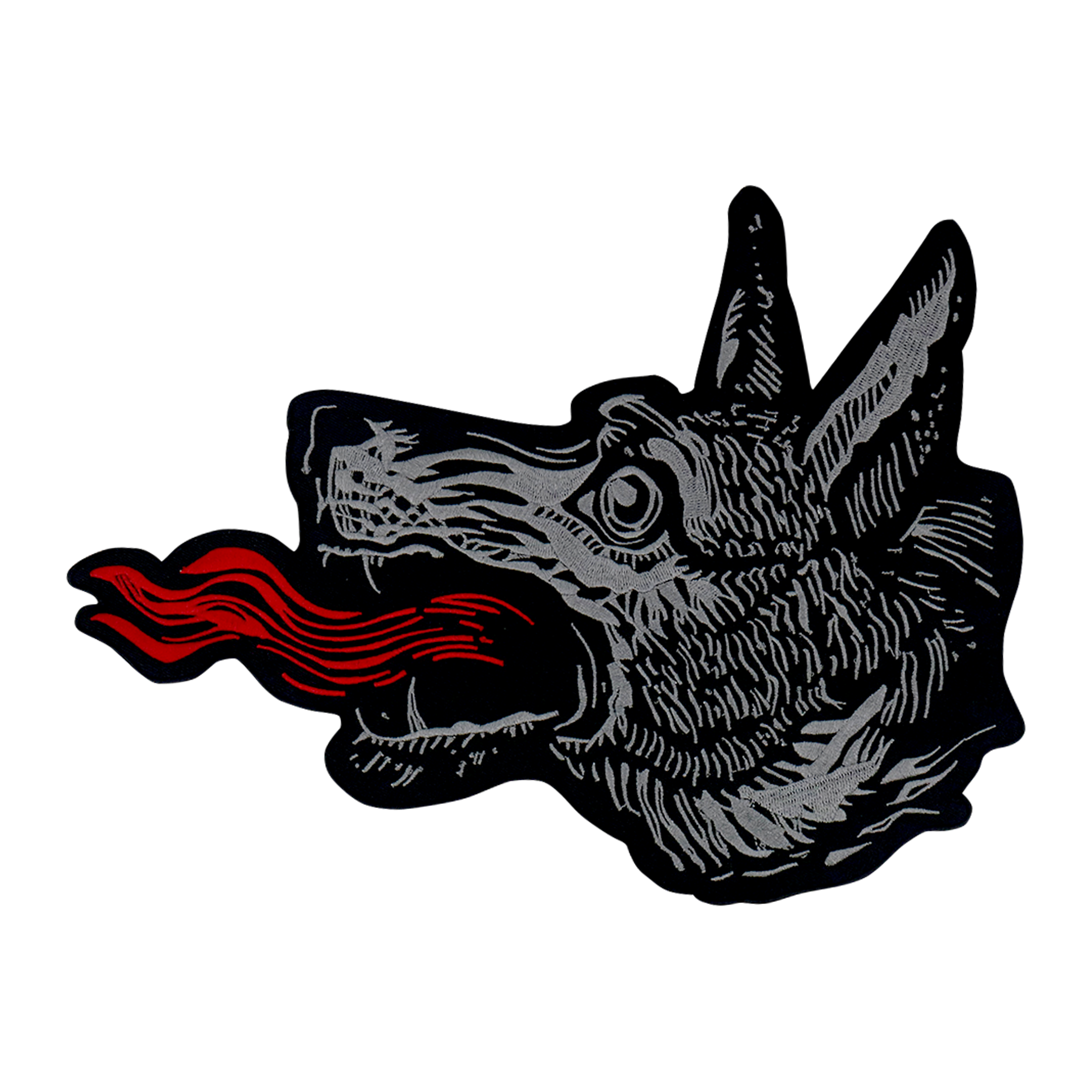 Wolf Large Embroidered Back Patch 