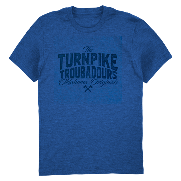 Blue Axe Tee (Heather Blue) Turnpike Troubadours Online Store