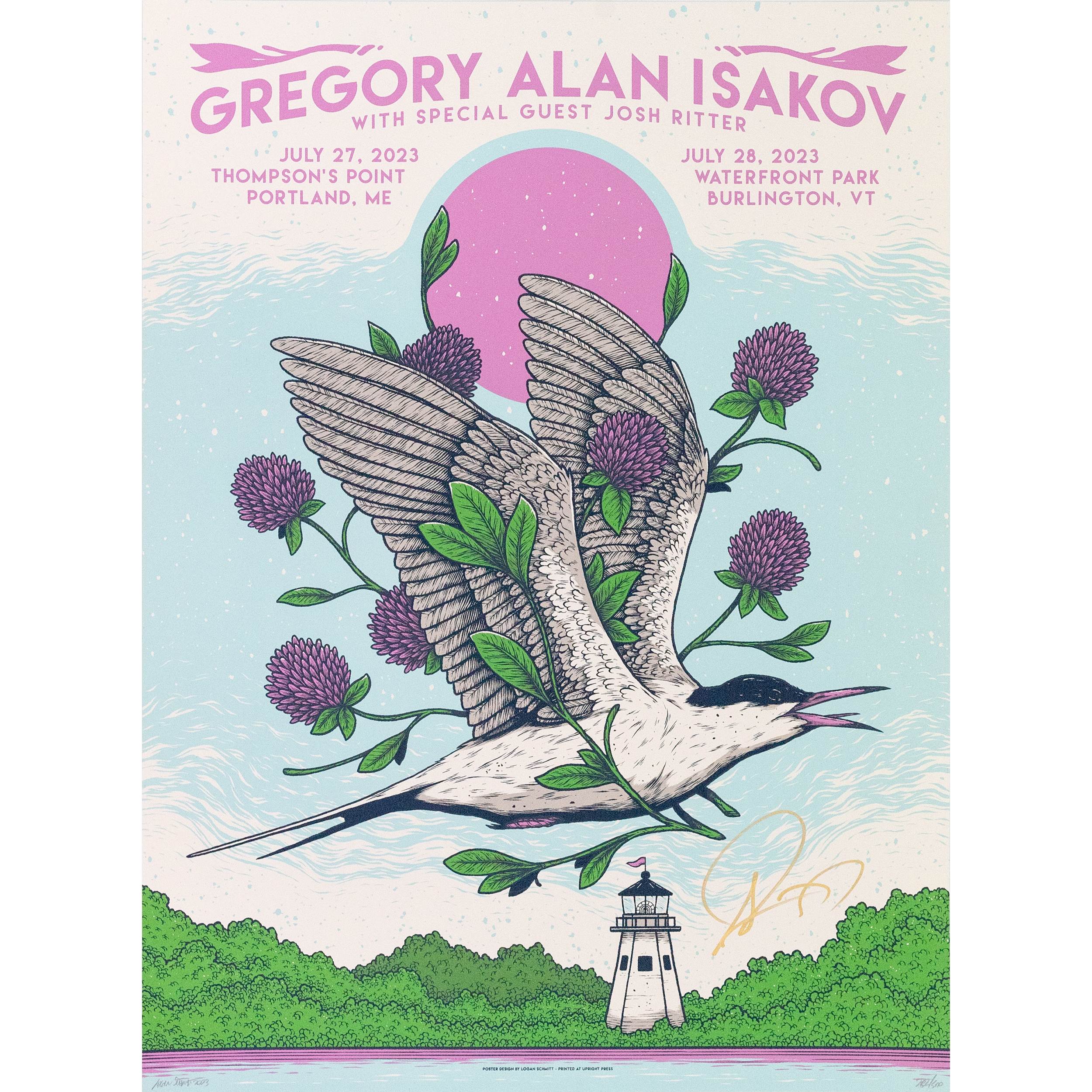 SIGNED] Portland & Burlington 2023 Poster | Gregory Alan Isakov