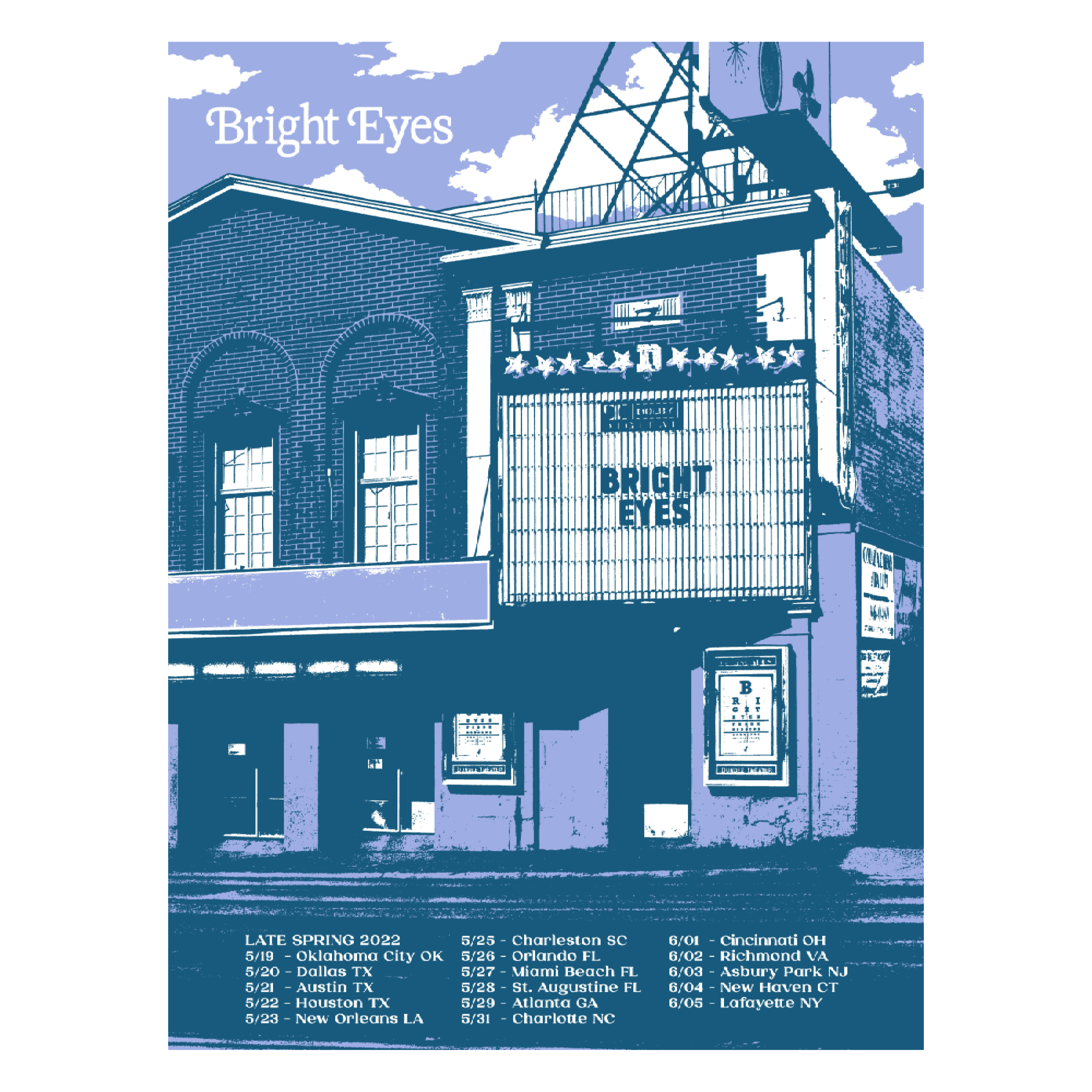 Late Spring 2022 Tour Poster | Bright Eyes | Online Store, Apparel