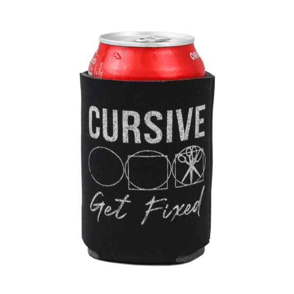 Cursive | Get Fixed Koozie thumb