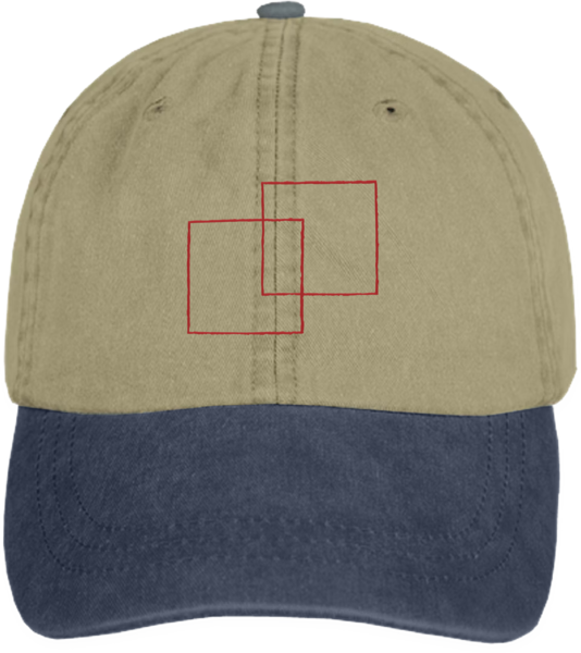 Squares Hat - Khaki/Navy thumb