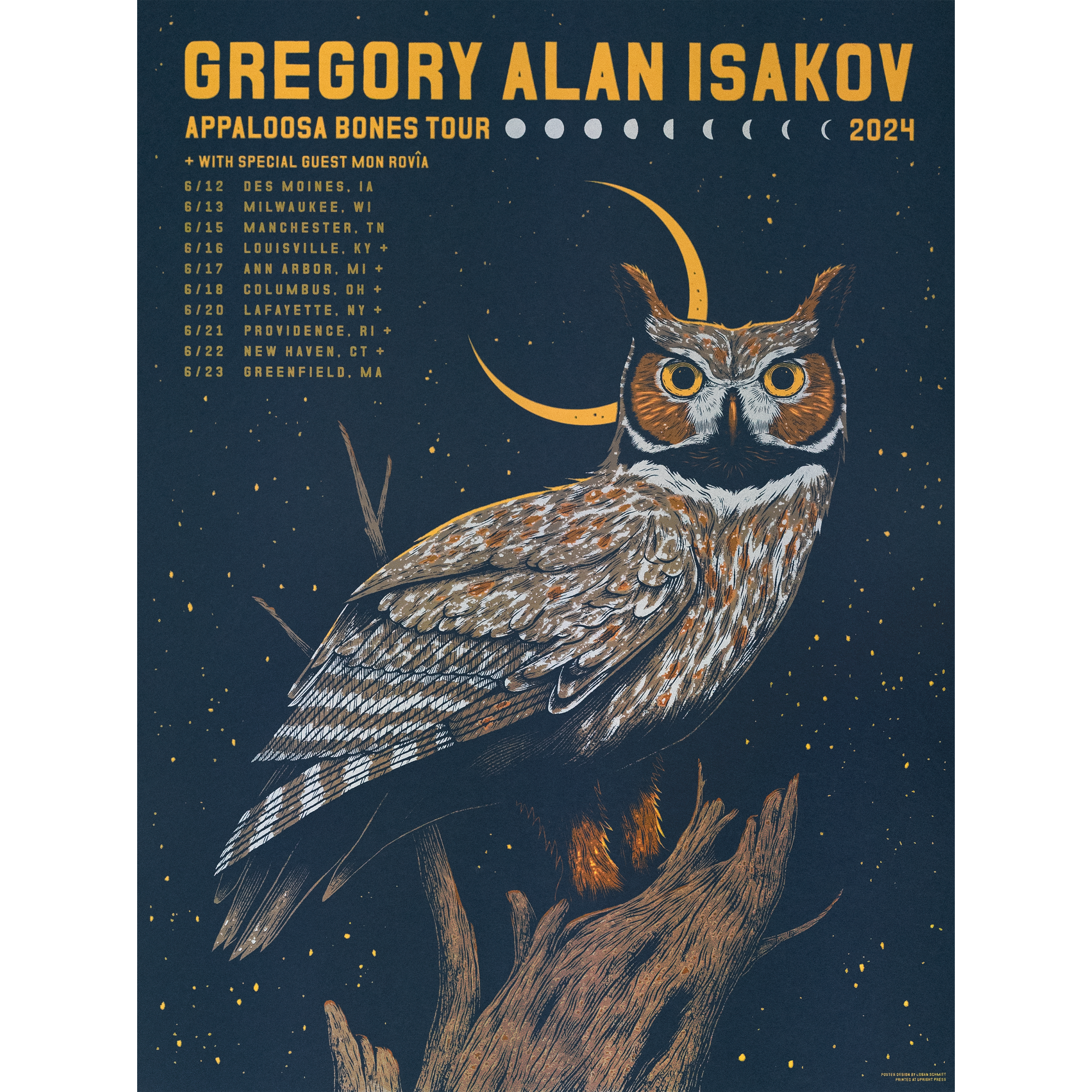 Appaloosa Bones June 2024 Tour Poster | Gregory Alan Isakov