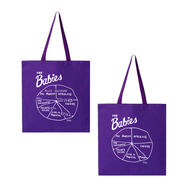 Pie Chart Tote (Purple With White Ink) thumb