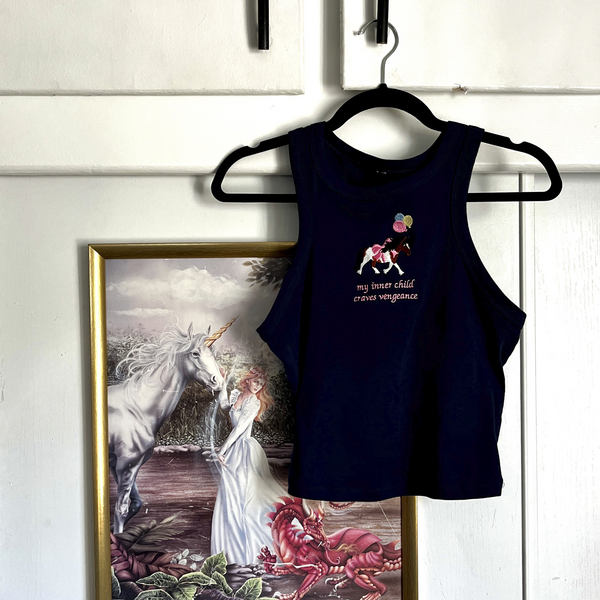 Vengeance Racer Tank - Navy thumb