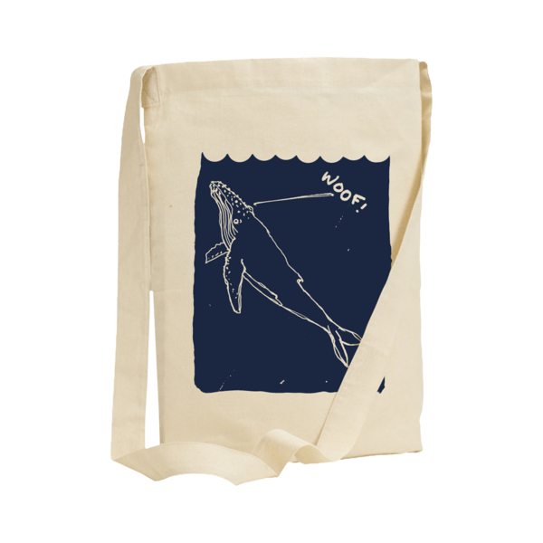 Woof Whale Tote Bag thumb