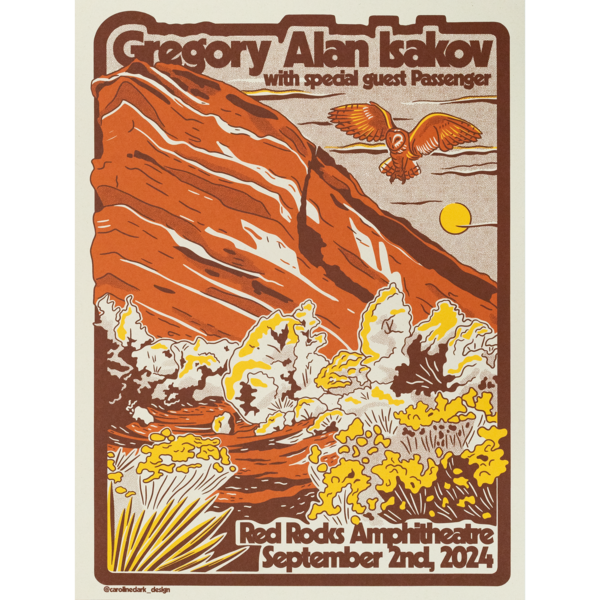 Red Rocks 2024 Poster - Night 2 (9/2) thumb