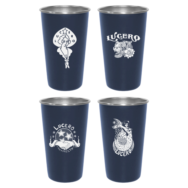 2024 Lucero Stainless Steel Pint Glasses (Dark Blue) thumb