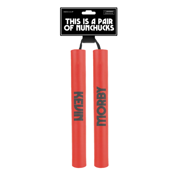 This is a Pair of Nunchucks (Red) thumb