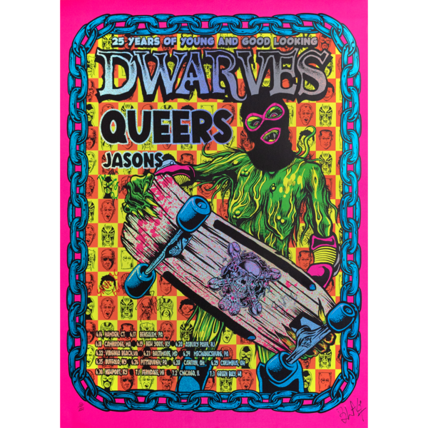 [SIGNED] Dwarves & Queers 2022 Dirty Donny Metallic Ink Poster thumb
