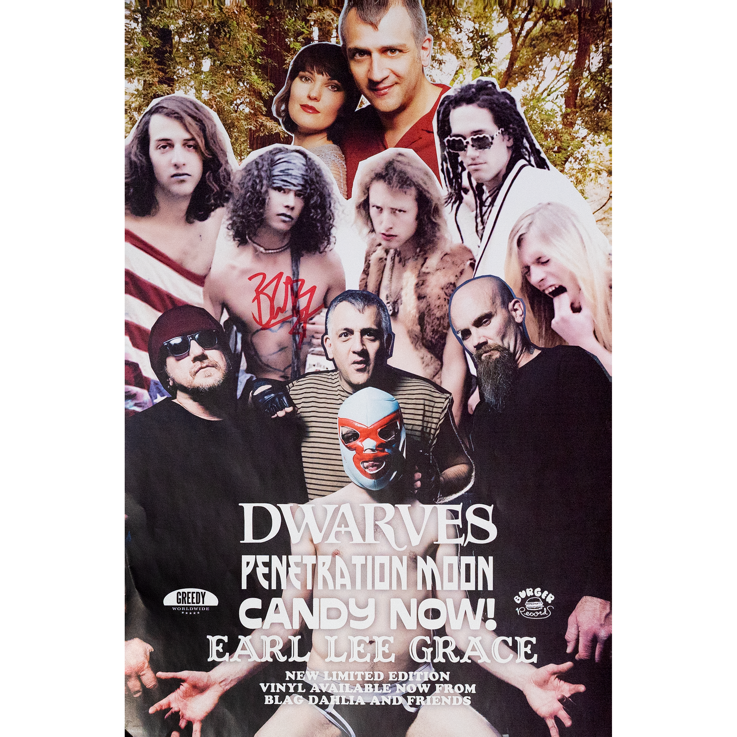 SIGNED] Greedy/Burger Records Poster | Dwarves | Online Store