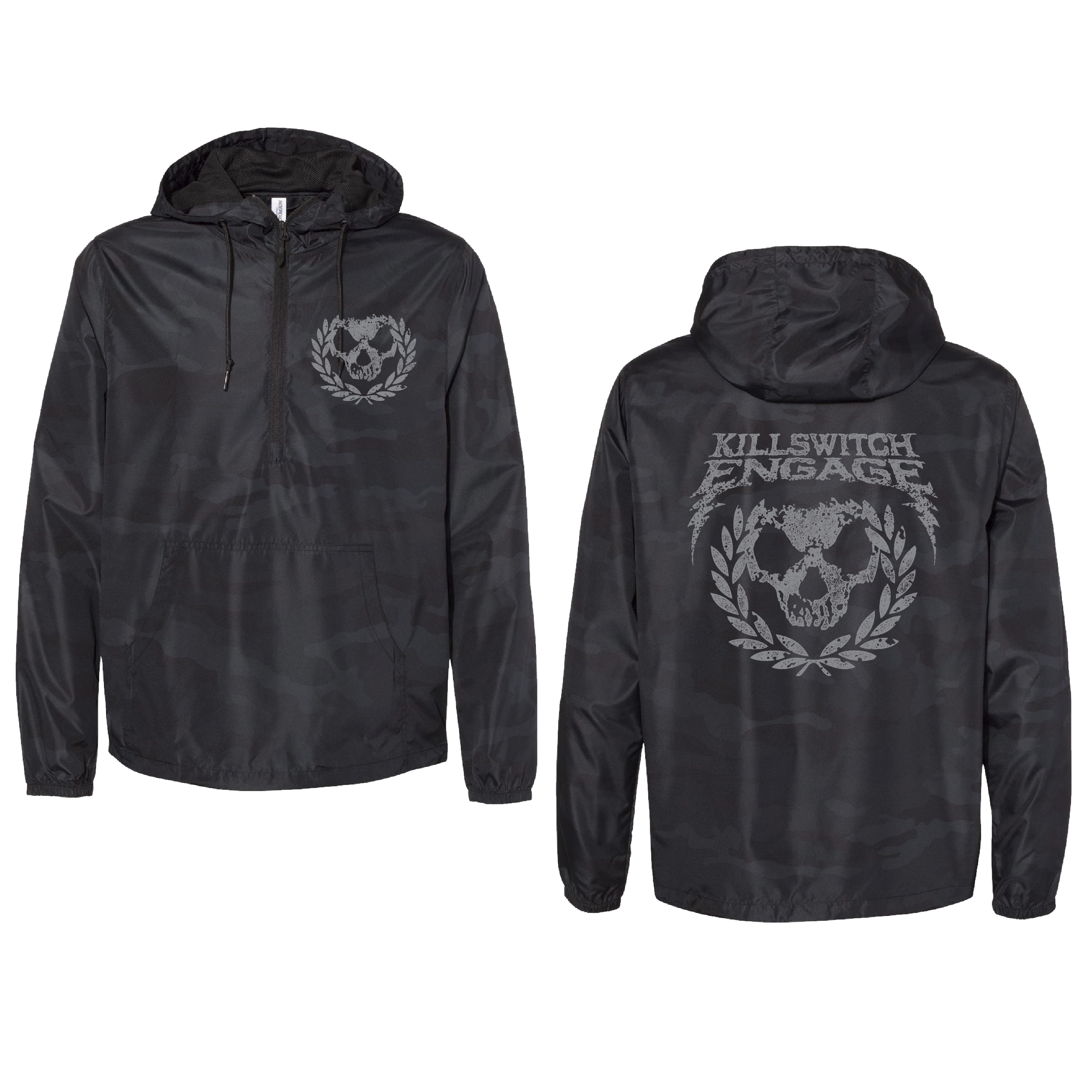 Camo Skull Wreath Rain Jacket | Killswitch Engage | Online Store