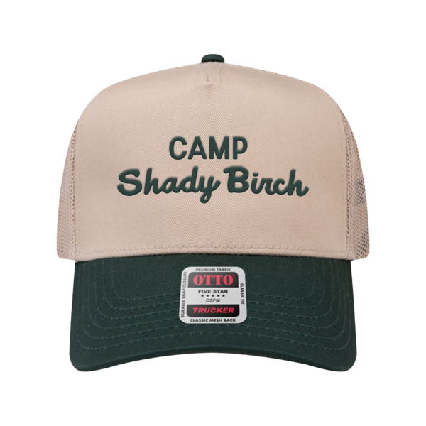 Camp Shady Birch Trucker Hat - Green/Khaki thumb