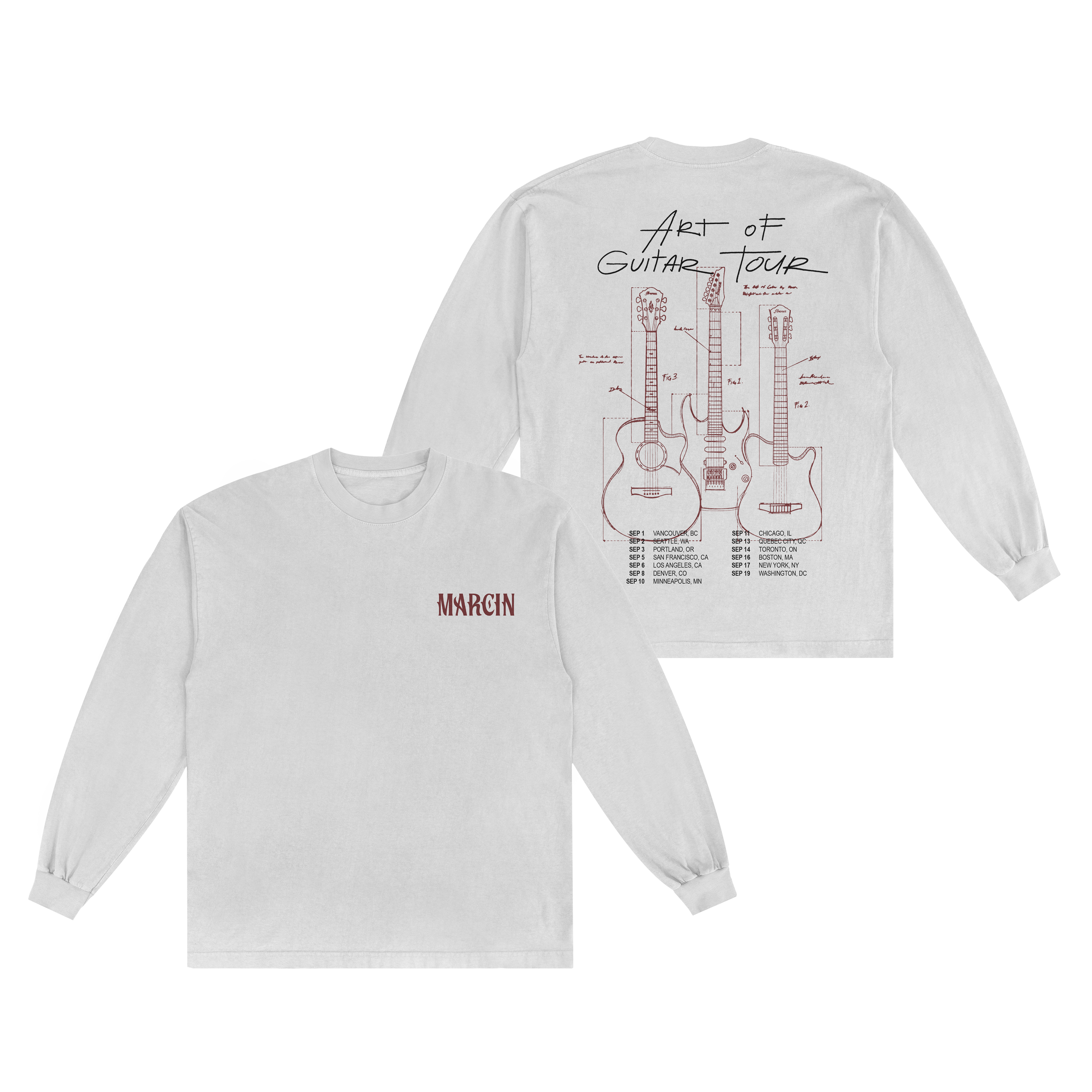 Art of Guitar Tour Long Sleeve Tee | Marcin | Online Store
