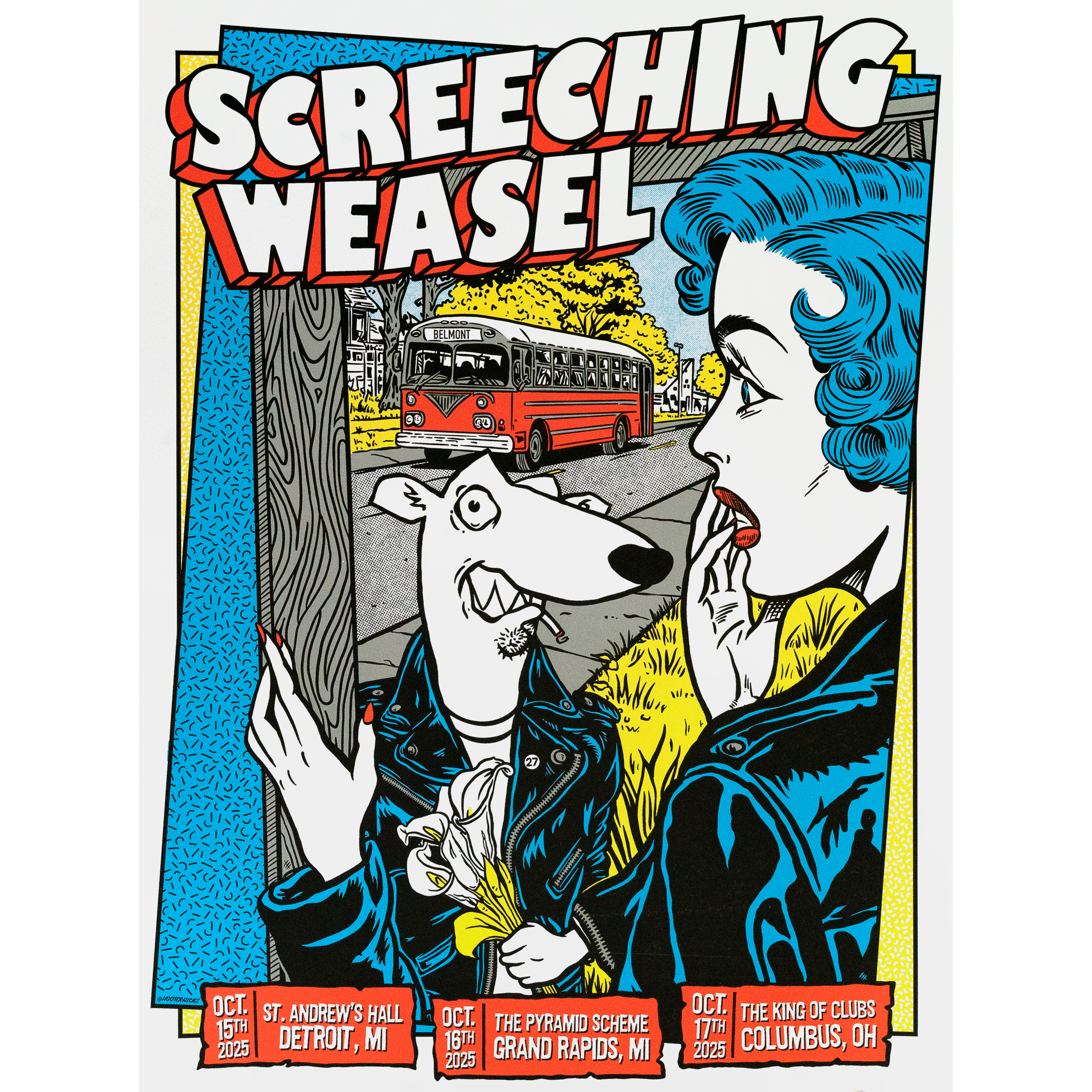 October '25 Tour Poster | Screeching Weasel | Online Store