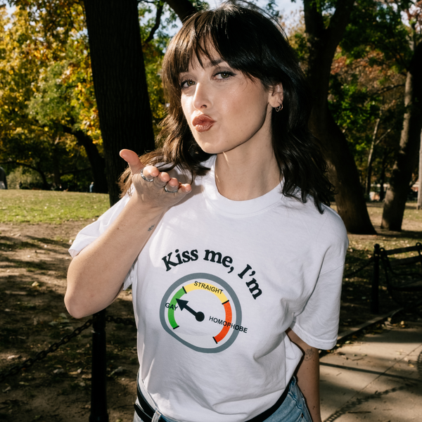 Kiss Me Tee - White thumb