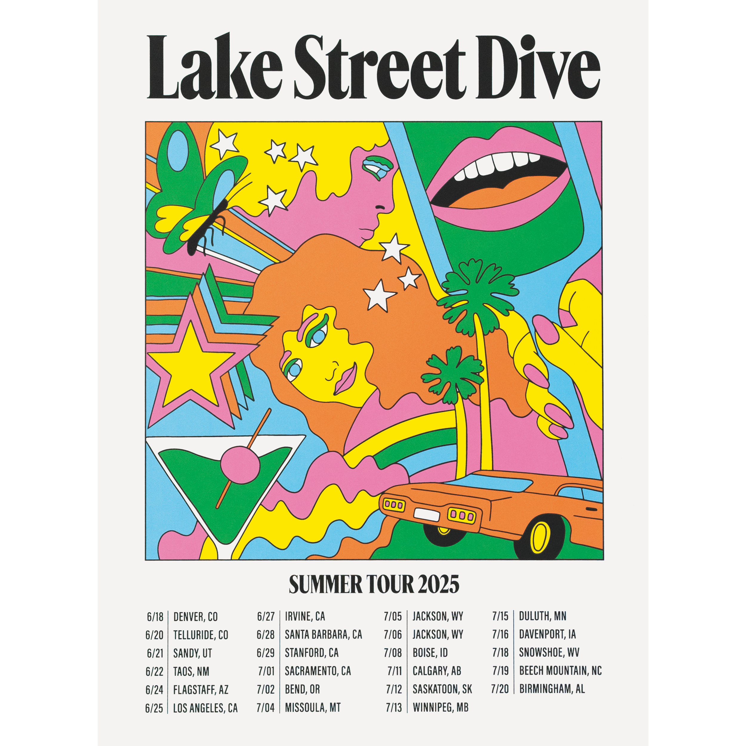 2025 Summer Tour Poster | Lake Street Dive | Online Store, Apparel