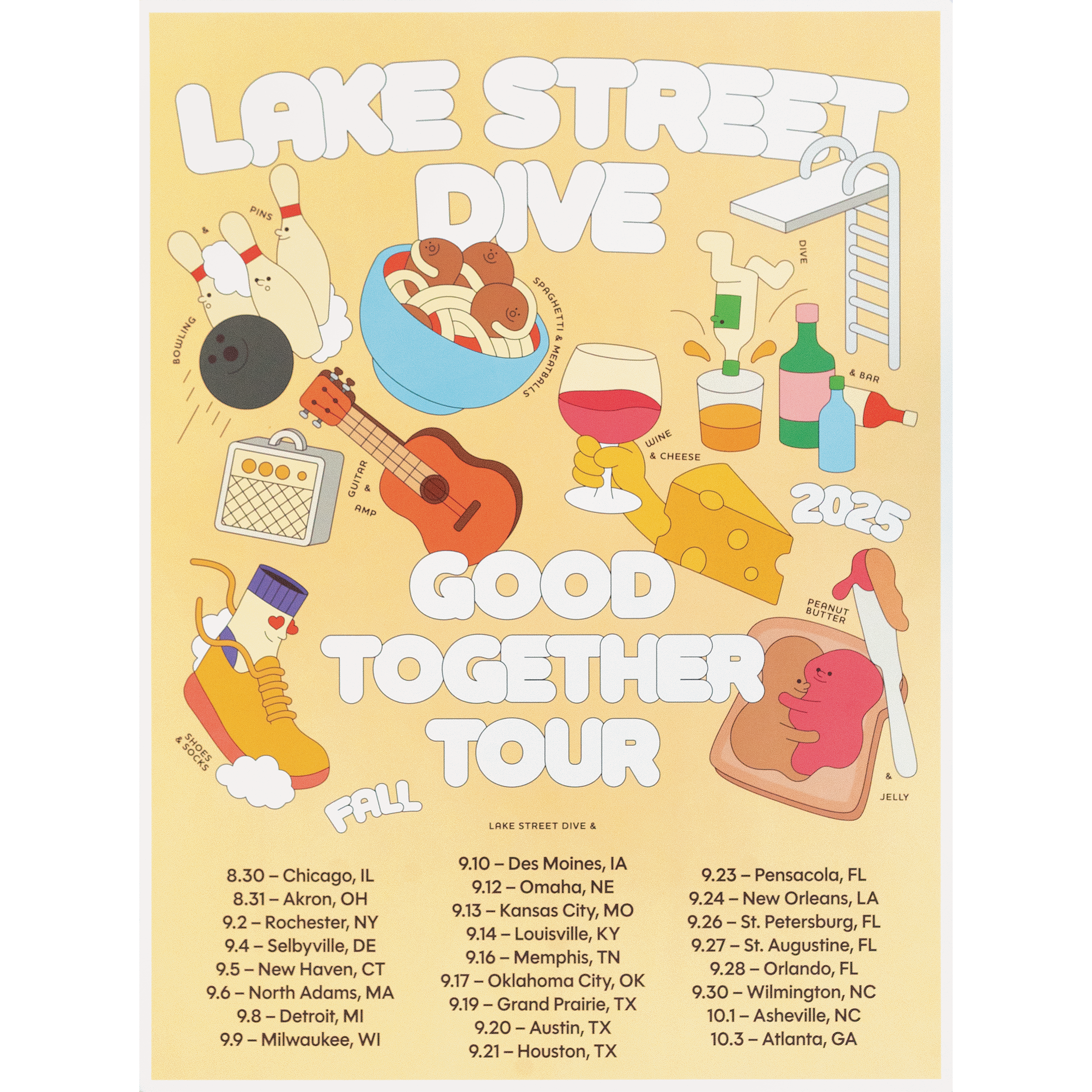 Good Together 2025 Fall Tour Poster | Lake Street Dive | Online