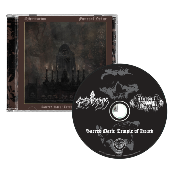 [PRE-ORDER] Exhumation / Funeral Chant: Sacred Oath - Temple of Death CD (Ships week of Apr. 3rd, 2026) thumb