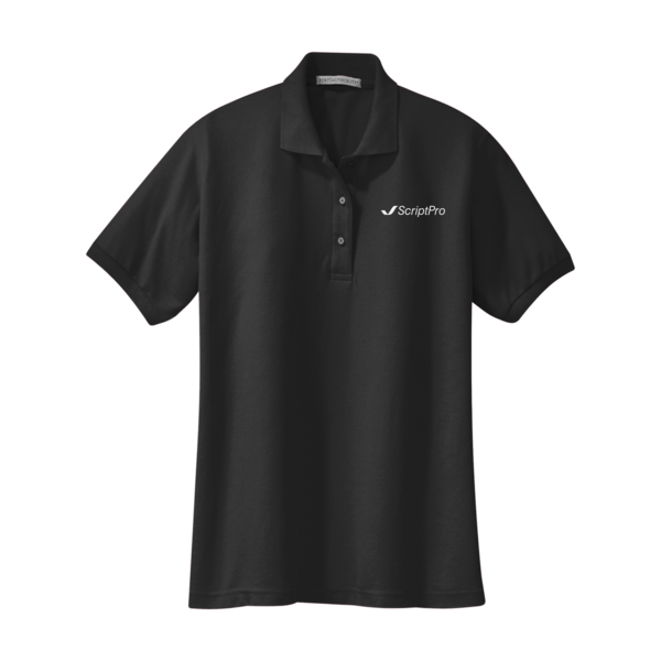 ScriptPro Women's Silk Touch Polo - Black (OD) thumb