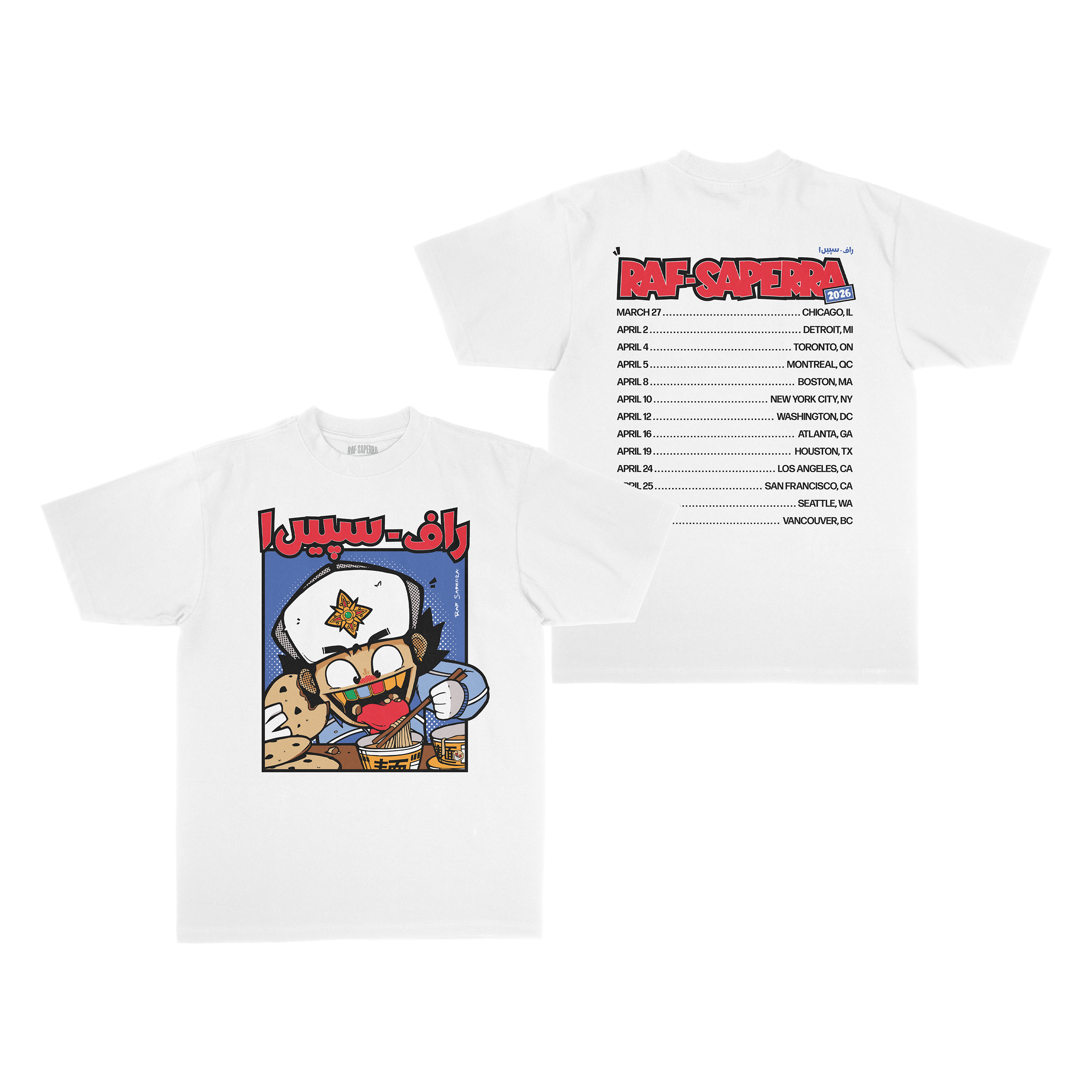 Heavy Steppin' 2026 Tour T-shirt (White) | Raf-Saperra | Online