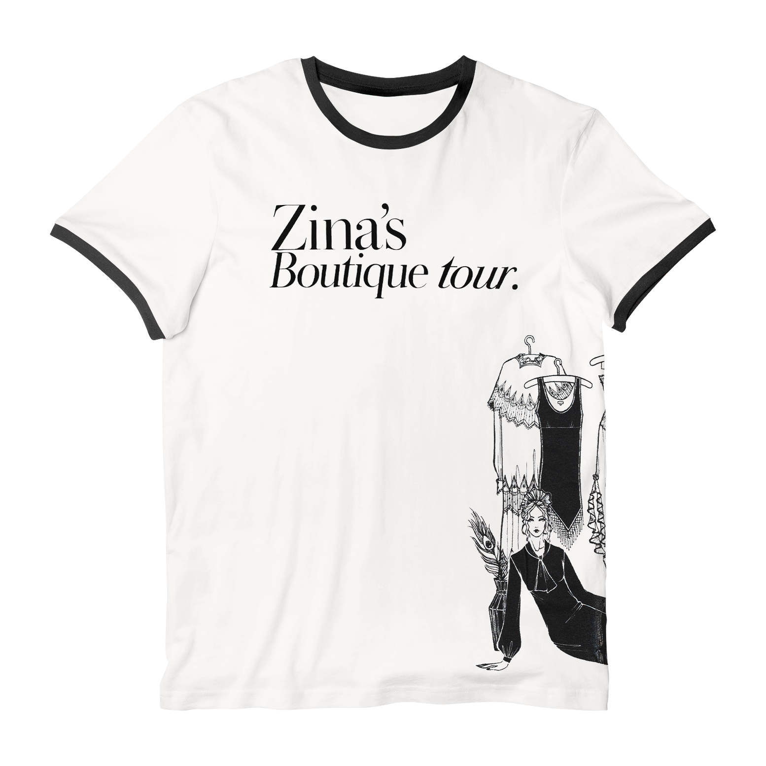 Zina's Boutique Tour Ringer Tee | Zinadelphia | Online Store