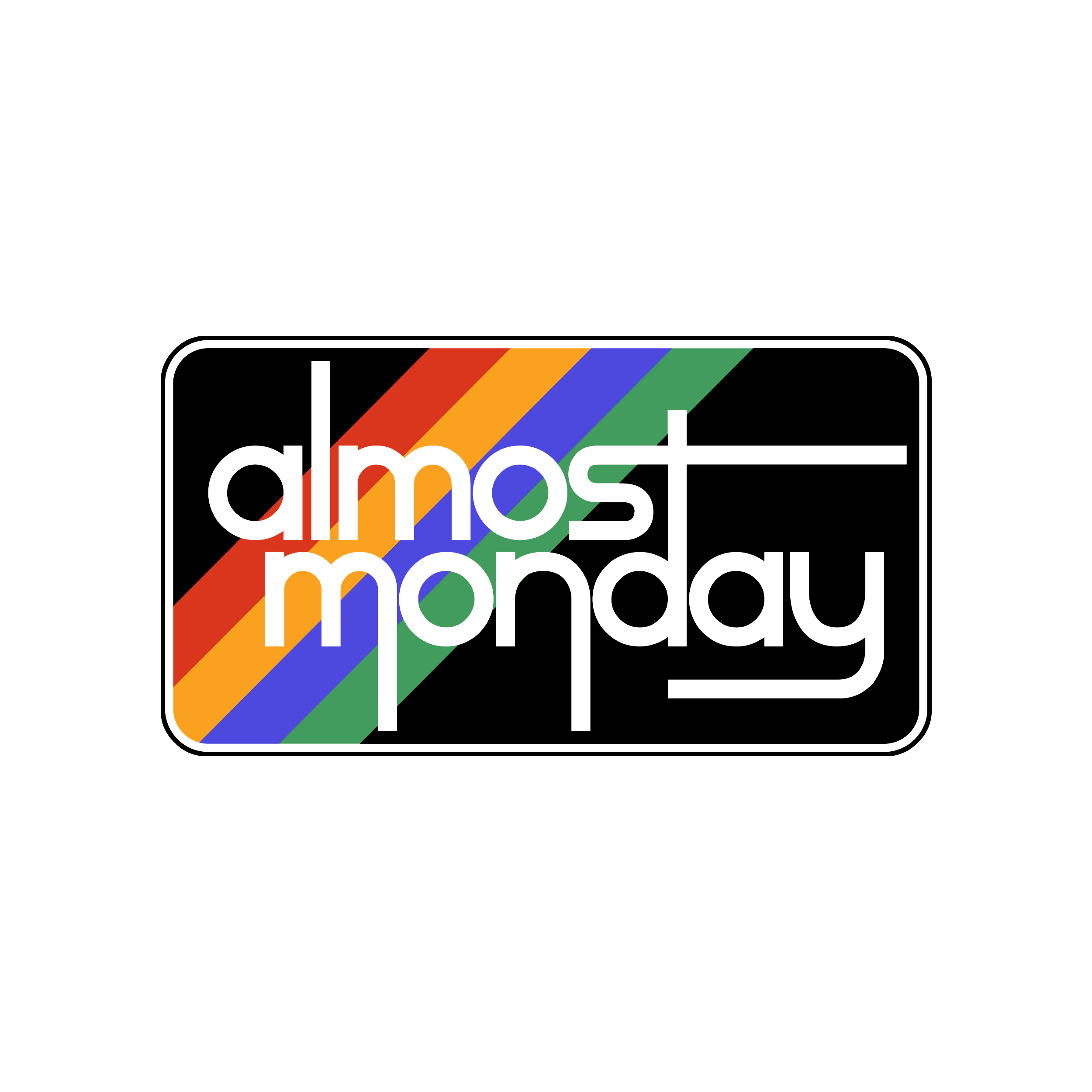 Retro Logo Sticker | Almost Monday | Online Store, Apparel
