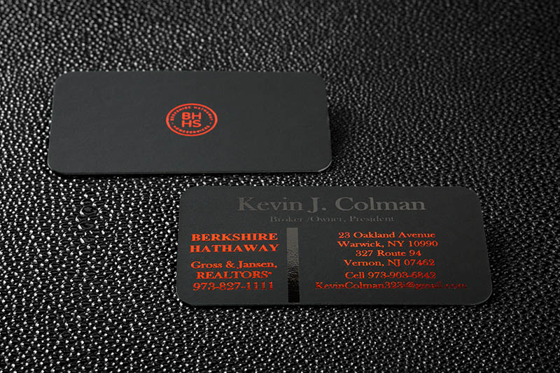 Onyx Black Suede Business Craft Elegance Into Your Cards With a REAL