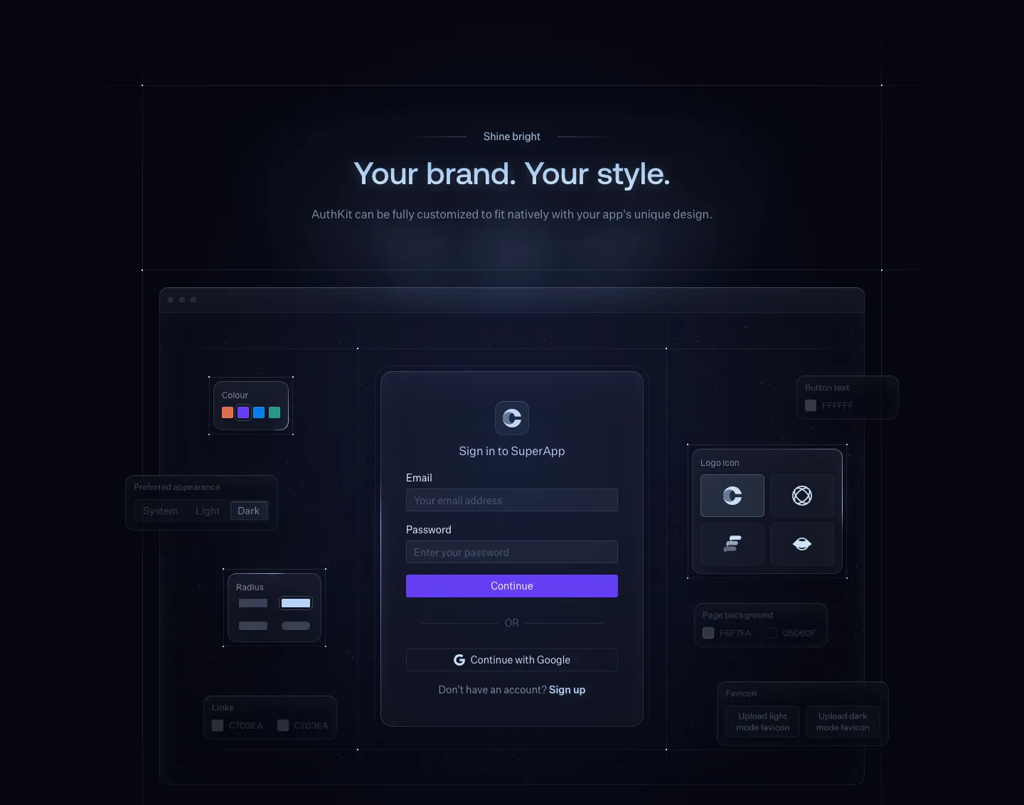 AuthKit showcase section