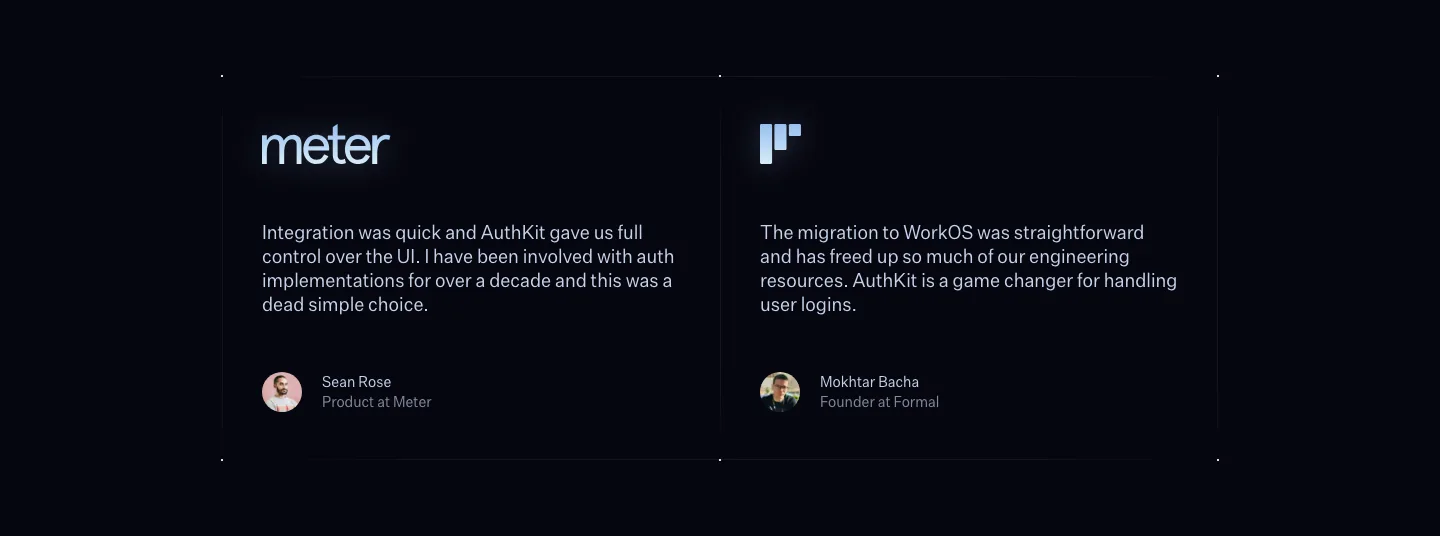 AuthKit social proof section