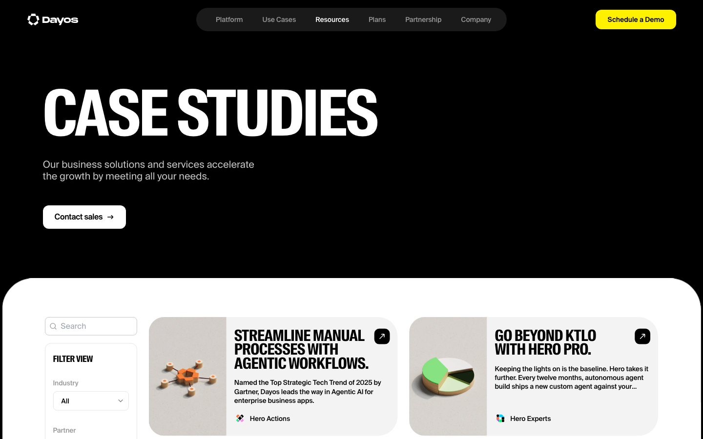 Case Studies | Dayos | AI for Business | Dayos