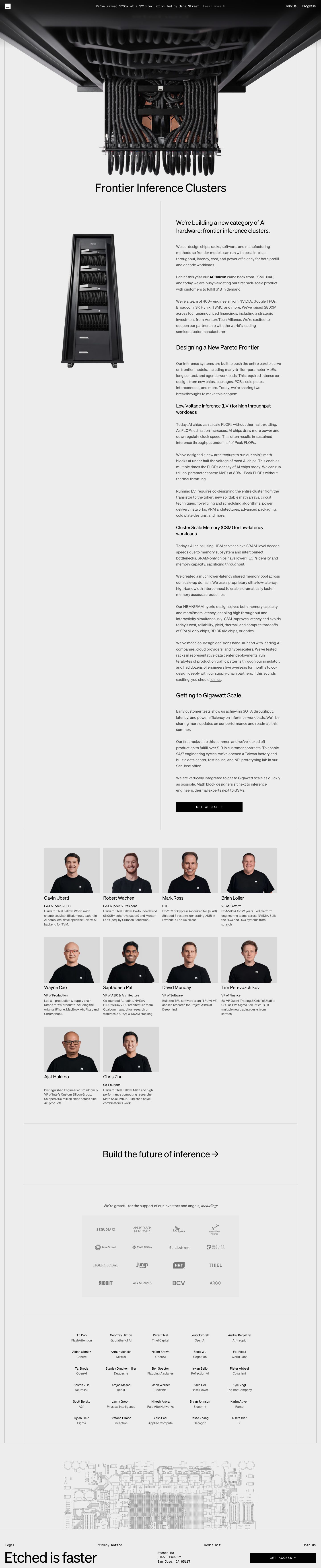 Etched — the full home page