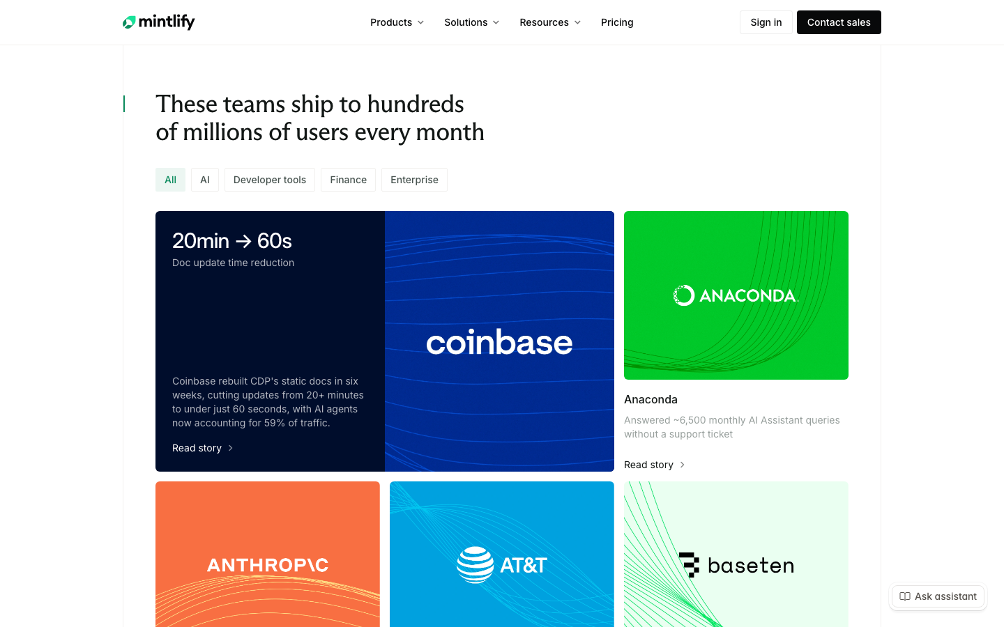 Customers - Mintlify