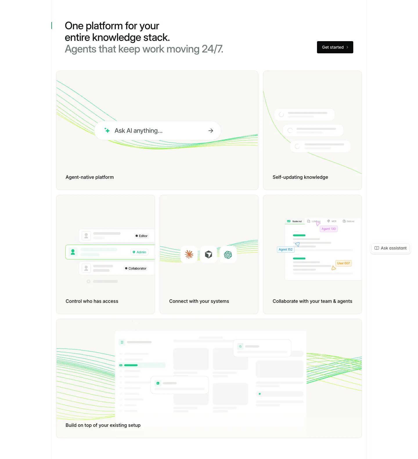 Mintlify features section