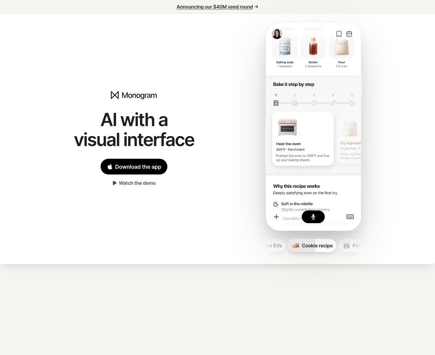 Monogram — the full home page