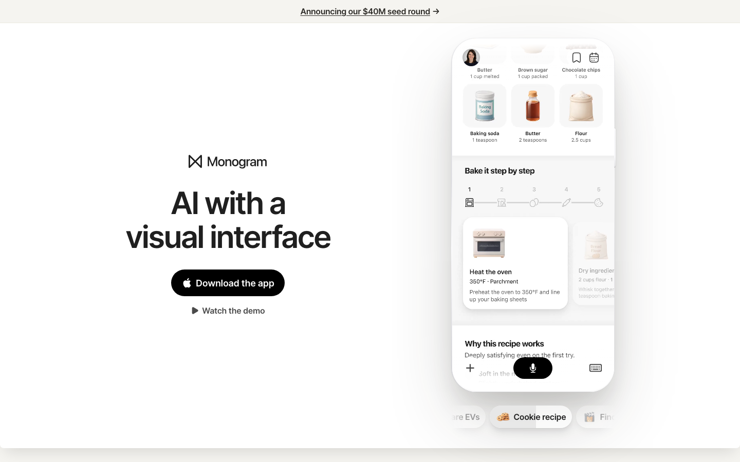Monogram — AI with a visual interface