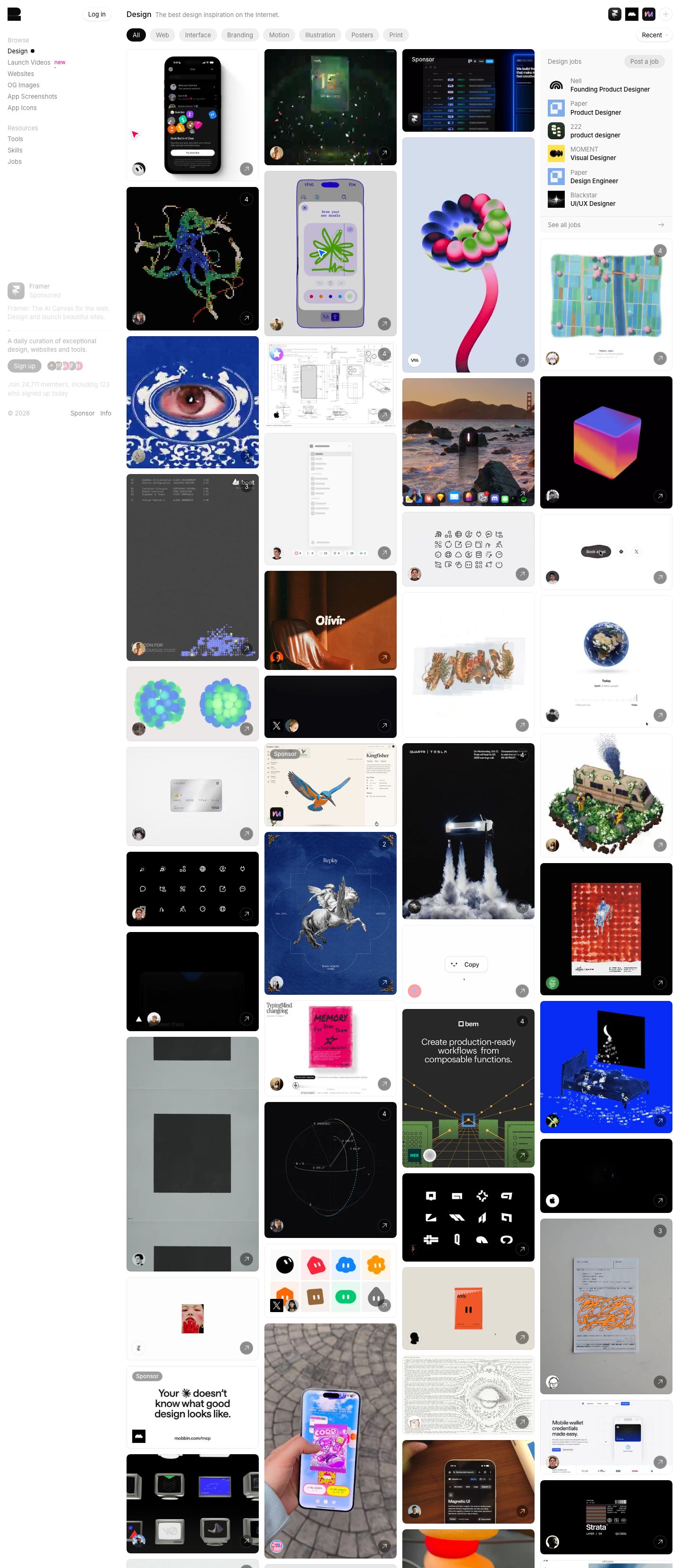 Recent — the full home page