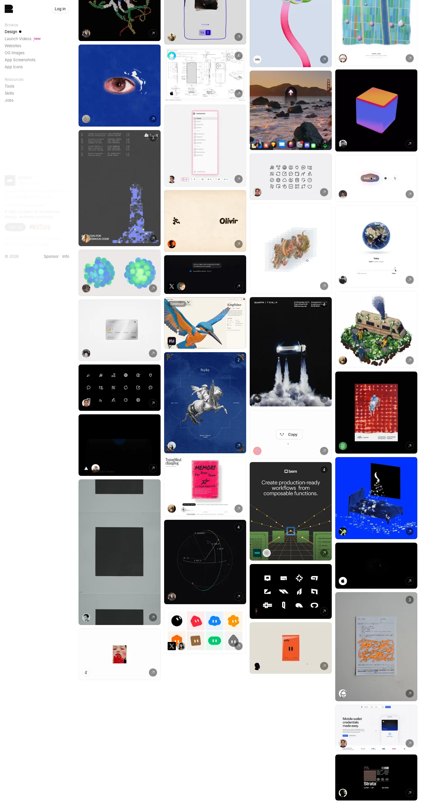 Recent showcase section