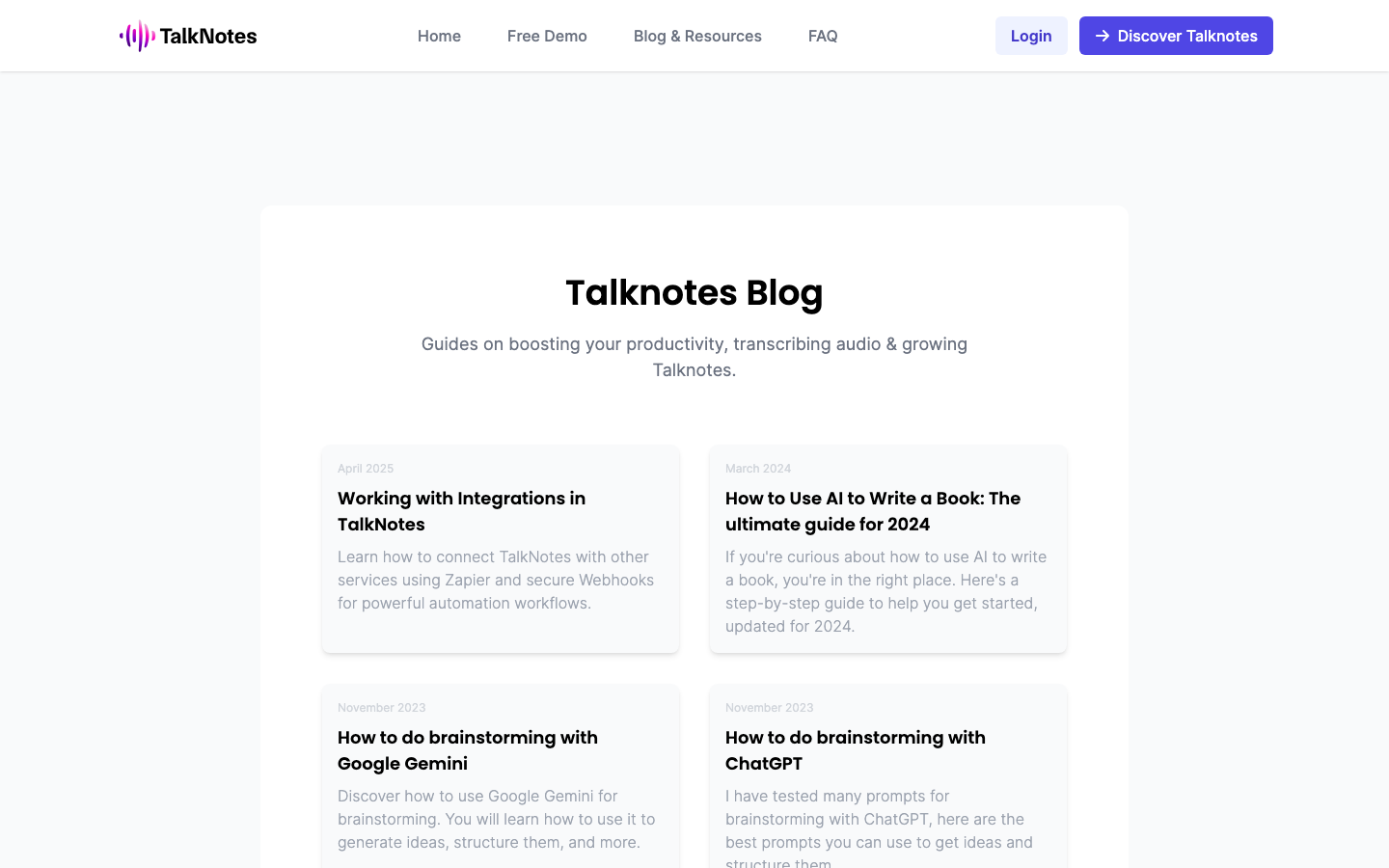 TalkNotes — cheerful indigo dictaphone on graph paper · Inspiration