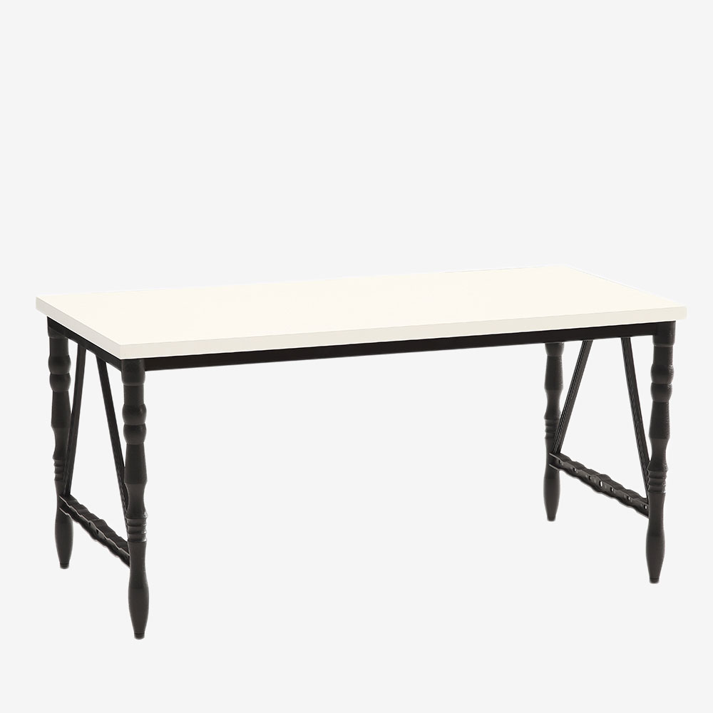 퓨리 사각 카페 식탁 테이블 1600 화이트