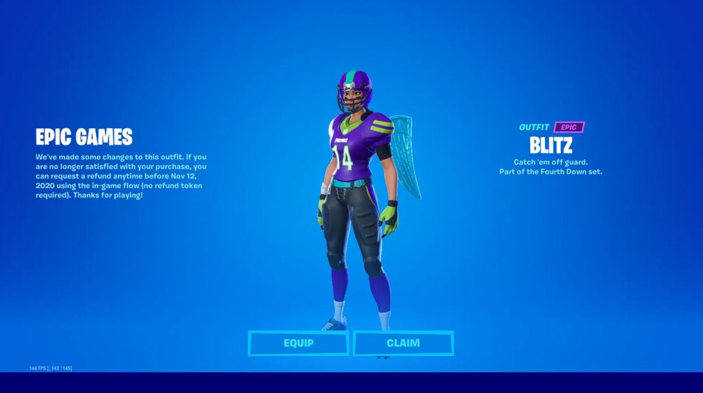 Fortnite NFL skin