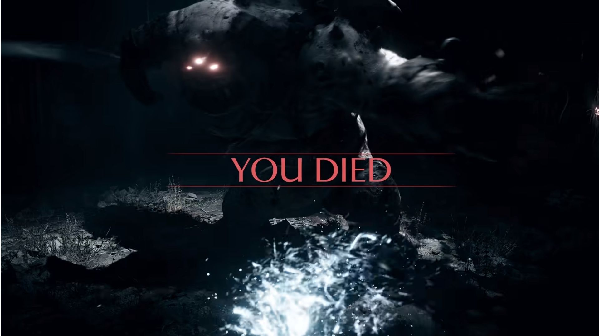 the youd died screen in demon's souls